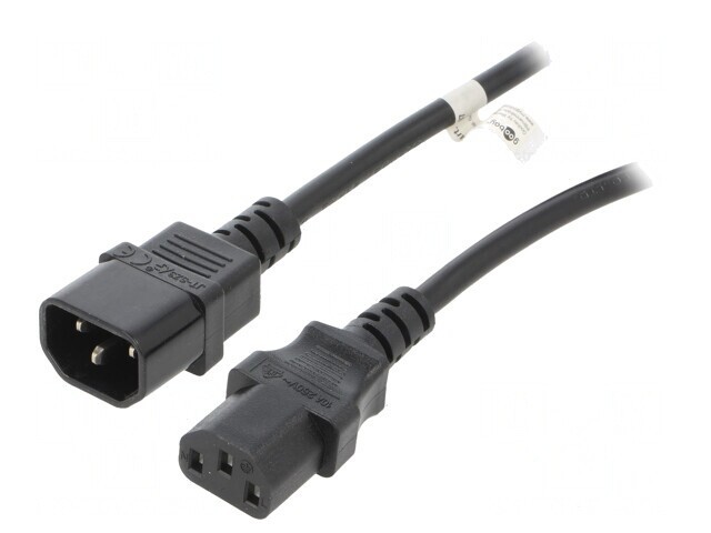 Cablu Prelungitor IEC C13-C14 3m Negru 10A 250V