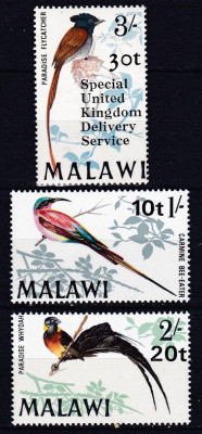 DB1 Malawi 1970 Pasari 3 v. MNH foto