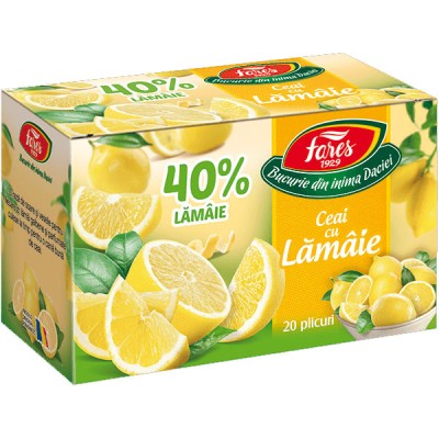 Ceai cu 40% Lamaie 20 plicuri Fares foto