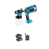 Pistol de vopsit electric fara fir, Onevan, 1500W, 18W, 38000rpm, 2 baterii, 1200ml/m, albastru/negru