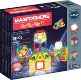 Set de construit magnetic cu lumina led, Magformers, Clics toys