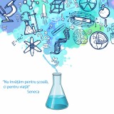 Sticker decorativ scoli, Sticla Chimie - 125x125 cm
