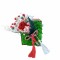 Mini aranjament floral in cutie cu flori criogenate si licheni (Rosu)