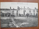 Carte postala, Guerre 1914-1915, Blainville sur lEau, groupe de maisons incendiees, 1916