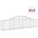 Cumpara ieftin Cosuri gabion arcuite 13 buc, 200x30x40/60 cm, fier galvanizat