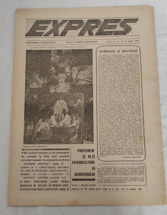 Ziarul EXPRES (13-19 aprilie 1990) Anul 1, nr. 11