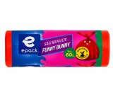 Cumpara ieftin Saci menajeri Epack Funny Bunny, 60 l, 60 x 71 cm + 16 cm, 15 buc rola, Rosu