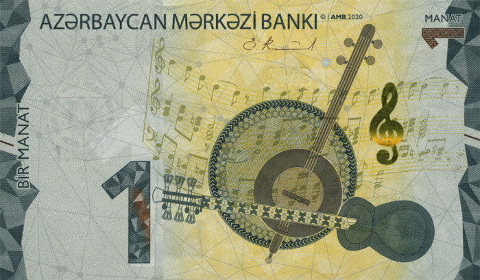 Bancnota Azerbaidjan 1 Manat 2020 - PNew UNC