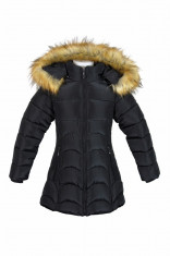 Geaca parka lunga, model KAYENNE A11 neagra foto