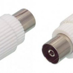 Conector coaxial mama plastic WELL