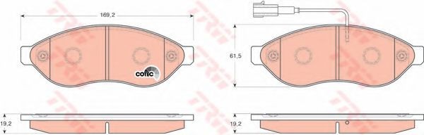 Set placute frana,frana disc FIAT DUCATO caroserie (250, 290) (2006 - 2016) TRW GDB1681