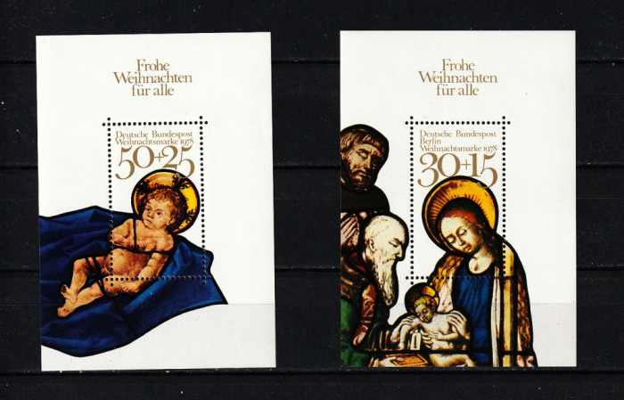 Germania, RFG + Berlin, 1978 | Crăciun &#039;78 - Vitralii, Artă sacrală | MNH | aph