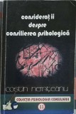 CONSIDERATII DESPRE CONSILIEREA PSIHOLOGICA-COSTIN NEMTEANU