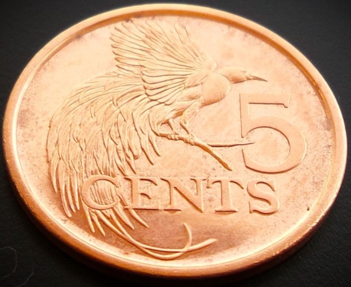 Moneda exotica 5 CENTI - TRINIDAD TOBAGO, anul 2017 * cod 1682 = A.UNC
