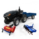 Cumpara ieftin Pachet Intretinere Livezi &ndash; Tractor Negru 22CP Diesel cu Remorca, Freza si Tocator Vegetatie