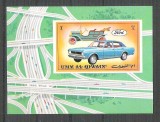 Umm al Qiwain 1972 Old cars, imperf. sheet, MNH AB.051, Stampilat