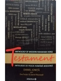 Daniel Ionita - Testament. Antologie de poezie romana moderna (semnata) (editia 2012)