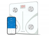 Cantar de baie digital Bluetooth RENPHO cu IMC inteligent, alb - RESIGILAT