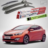 Cumpara ieftin Ștergătoare Kia Pro Ceed II JD 2013-prezent | Set Față și Spate Flat &ndash; TeamCar&reg;