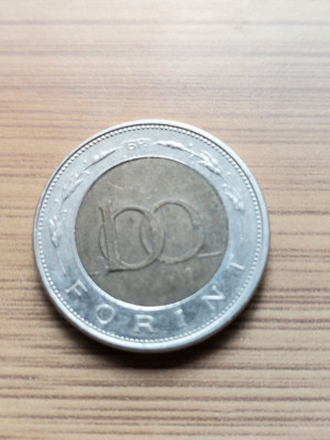 Moneda Ungaria 100 Forint anul 2008 foto