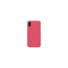 Husa Nillkin Super Frosted Shield Rosie + Folie Sticla Pentru Iphone X,10