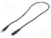 Cablu alimentare DC, DC 4,0/1,7 mufa, DC 5,5/2,1 soclu, negru, 0,5m, WEST POL - P40-C21-C100-050BK