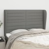 VidaXL Tăblie de pat cu aripioare gri &icirc;nchis 147x23x118/128 cm textil 3118095