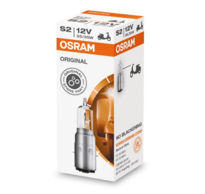 Bec far 12V 35/35W Ba20d tip halogen (Osram) foto