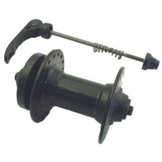 Butuc fata - aluminiu gauri: 32 (frana disc) - negru anodizat lungime