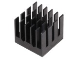 Radiator extrudat cu aripioare BGA negru 17x17mm