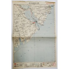 HARTA ZONEI CETATEA ALBA , LITOGRAFIE DE M.D. MOLDOVEANU , 1936, POLICROMA