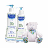 Pachet Gel de curatare par si corp si Lotiune de corp Hydra bebe, Mustela