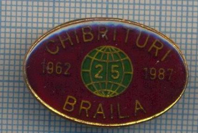 AX 23 INSIGNA RARA - (FABRICA DE) CHIBRITURI -BRAILA 1962-1987-PT. COLECTIONARI foto