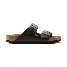 Birkenstock slapi de piele Arizona barbati, culoarea maro, 51101