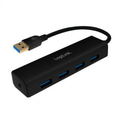 Hub USB Logilink UA0295 4x USB 3.2 gen 1 Black foto