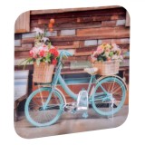 C&acirc;rlig Autocolant, Model Bicicletă, Dimensiuni 8x8 cm, Greutate Maximă 2.5 kg, Multicolor, Oem