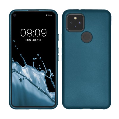Husa Kwmobile pentru Google Pixel 5, Albastru, Silicon, 53565.251 foto