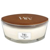 WoodWick Linen Candle - Lumanare parfumata, 453.6 gr