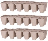 Tavita pentru rasaduri din hartie Strend Pro Herrison, 12 celule, set 3 buc