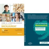 Pachet Bacalaureat 2026. Limba si literatura romana Ghid complet cu 72 teste si Matematica filiera tehnologica: servicii, resurse si tehnic - Mimi Gra