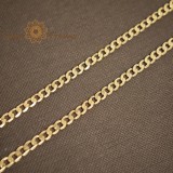 Cumpara ieftin Lantul Arhetip Solaris , Lant Unisex 18K Brazilia cu Stanta, 60 cm, 3 mm