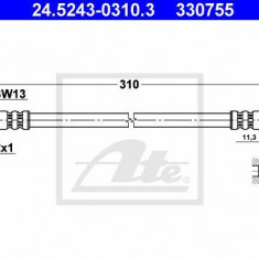 ATE 24.5243-0310.3 Furtun frana 310mm, M10x1