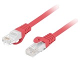 Patch cord LANBERG RJ45 U/UTP Cat 6 LSZH 15m roșu