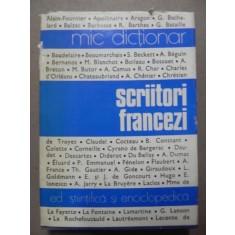 SCRIITORI FRANCEZI MIC DICTIONAR , 1978