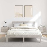 vidaXL Noptiere, 2 buc., gri beton, 40x30x30 cm, lemn prelucrat 801062