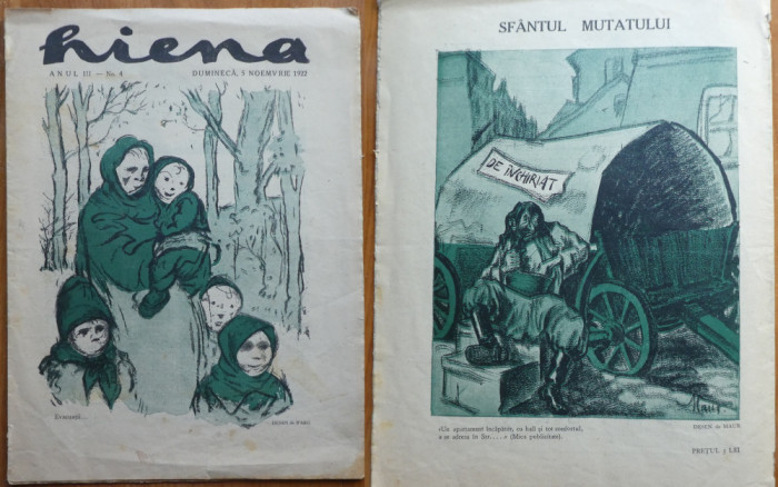 Revista Hiena , an 3 , nr. 4 , 1922 , ilustratii Tonitza