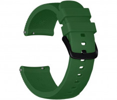 Curea ceas Smartwatch Samsung Galaxy Watch 4, Watch 4 Classic, Gear S2, iUni 20 mm Silicon Green foto