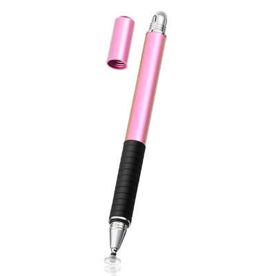 Stylus pen Techsuit, 2in1 universal, Android, iOS, roz deschis, JC02 foto