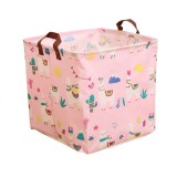 Cos container roz pentru jucarii, organizator pentru copii, model lame, 31x31x31 cm, OR99WZ9