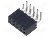 Conector şiruri pini mamă 10 PIN 2mm gold flash THT - SAMTEC